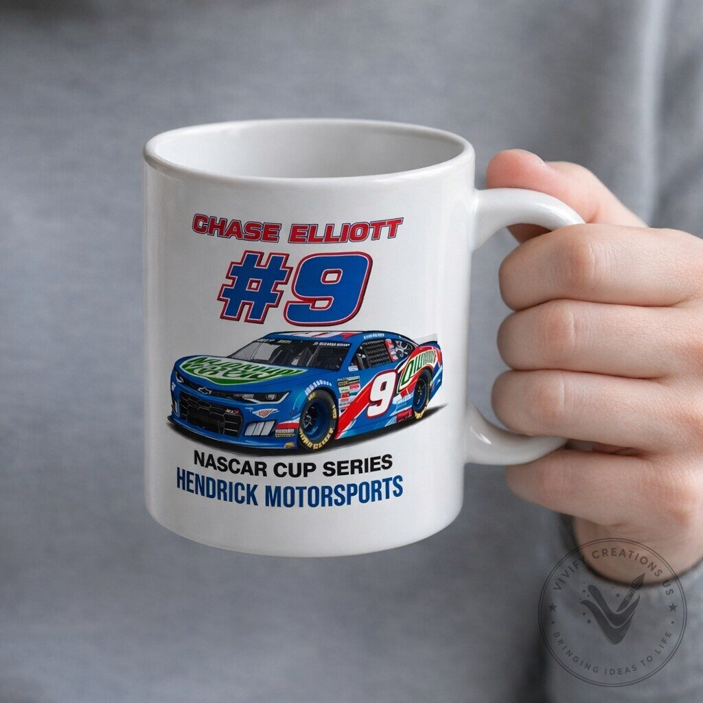 Chase Elliott #9 NASCAR Mug - Funny Racing Fan Coffee Cup 5 Chase Elliott #9 NASCAR Mug - Funny Racing Fan Coffee Cup