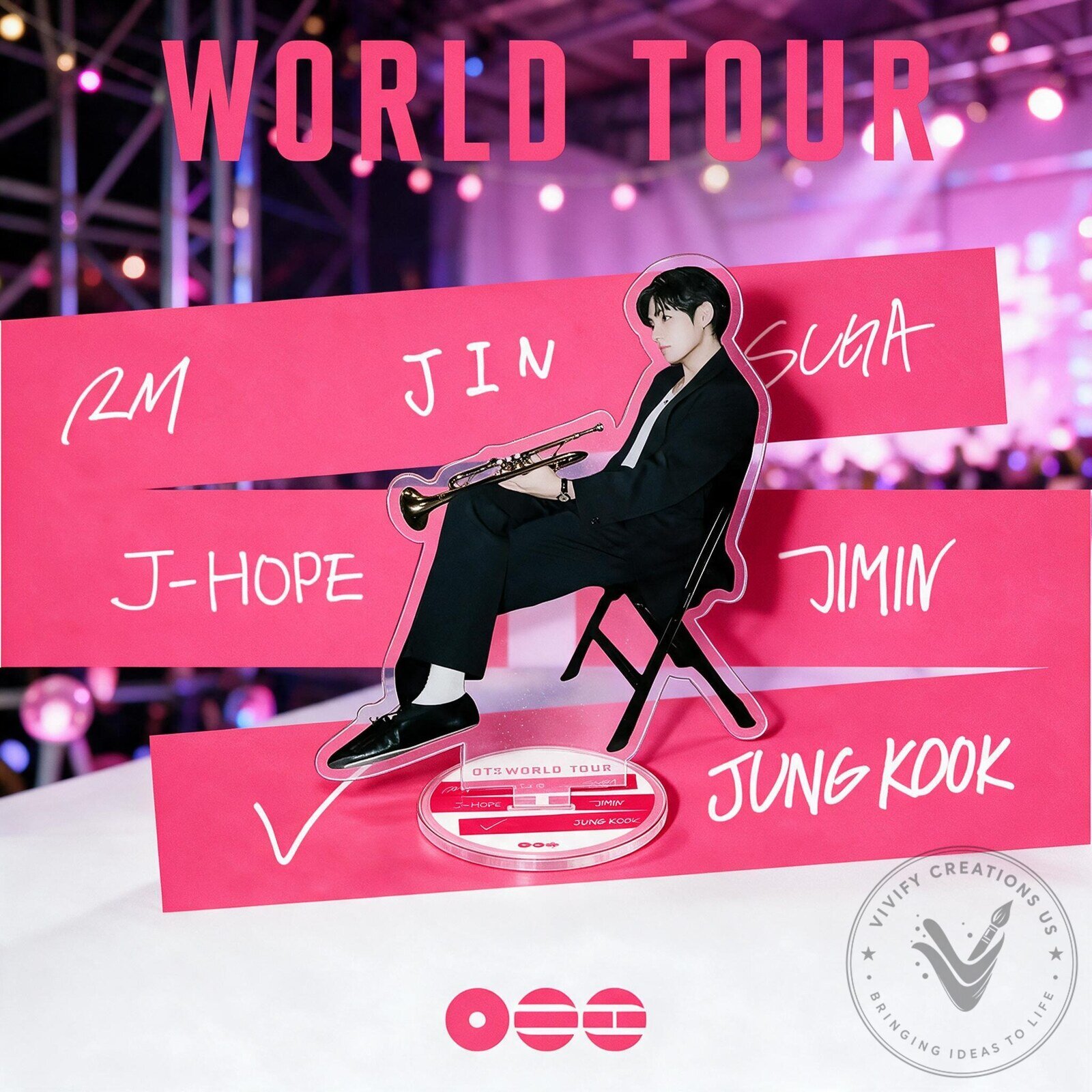 BTS World Tour Jungkook Acrylic Stand - Kpop Desk Standee