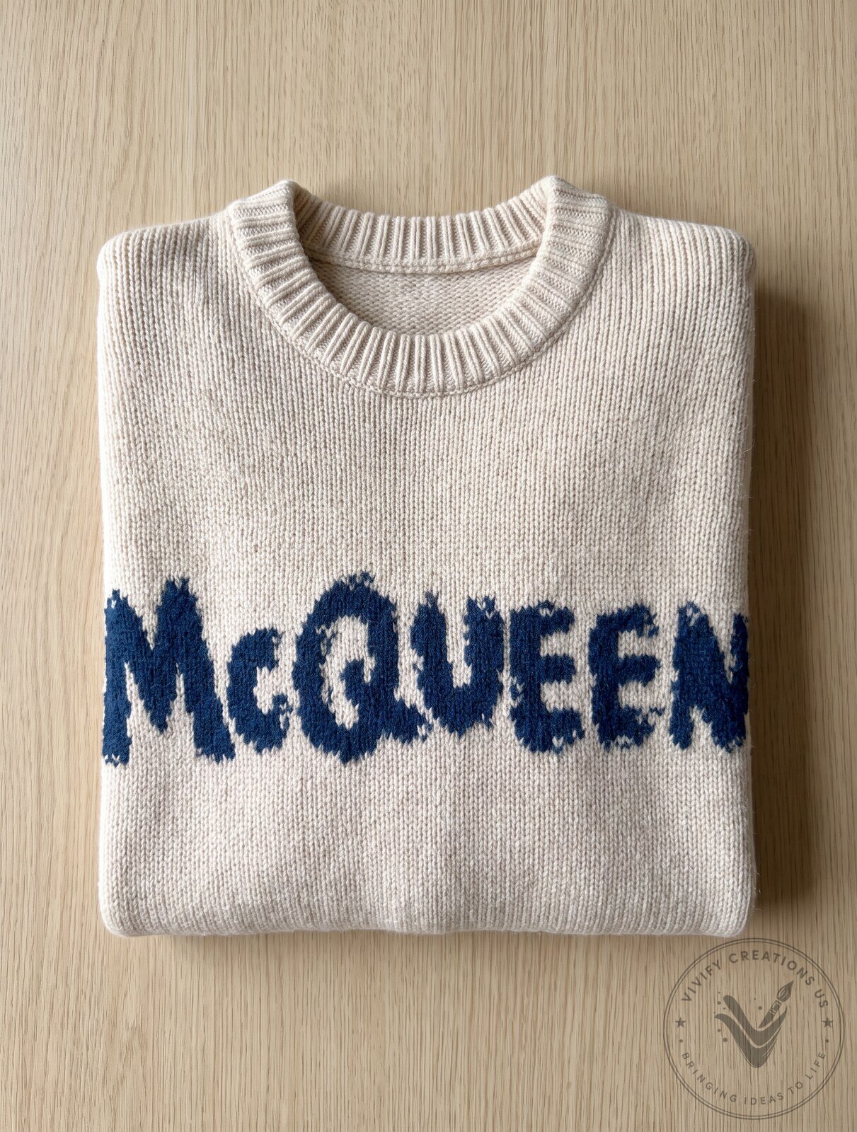McQueen Style Graffiti Beige Knit Sweater Viral X Streetwear 5 McQueen Style Graffiti Beige Knit Sweater Viral X Streetwear