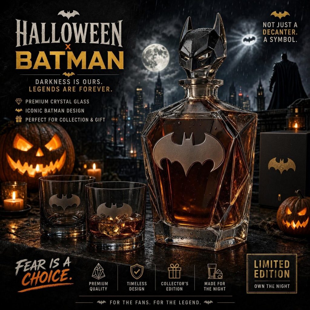 2026 Halloween x Batman Whiskey Decanter Limited Edition Crystal 2026 Halloween x Batman Whiskey Decanter Limited Edition Crystal