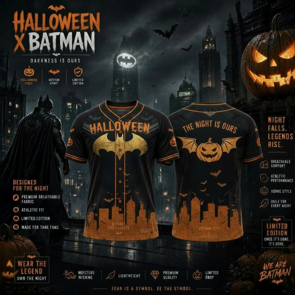 Halloween x Batman Baseball Jersey 2026 - Limited Edition