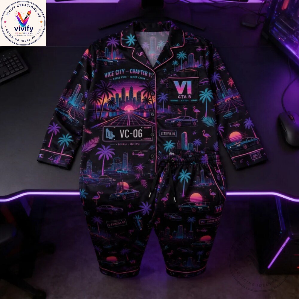 GTA 6 Vice City Neon Pajama Set 2026 Special Edition 7 GTA 6 Vice City Neon Pajama Set 2026 Special Edition