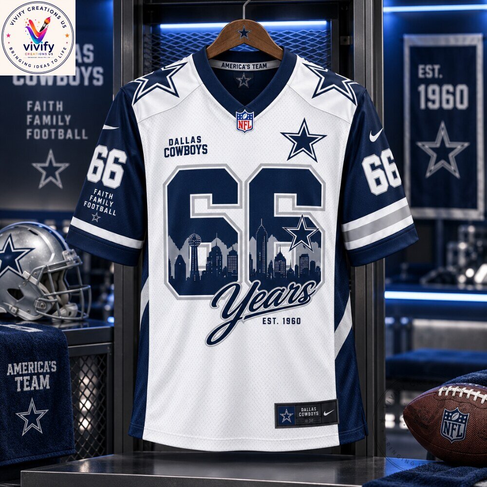 NFL Dallas Cowboys 66 Years Football Jersey