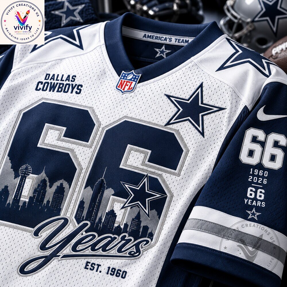 NFL Dallas Cowboys 66 Years Football Jersey