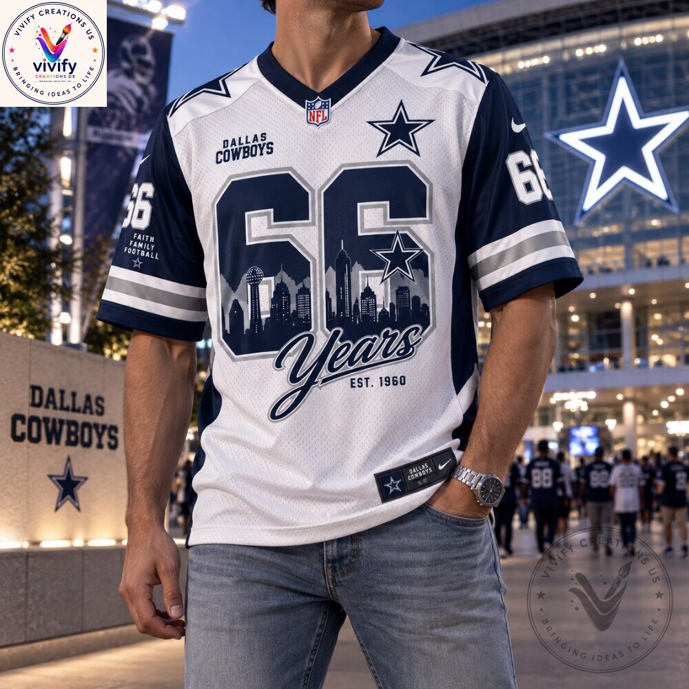 NFL Dallas Cowboys 66 Years Football Jersey 8 NFL Dallas Cowboys 66 Years Football Jersey