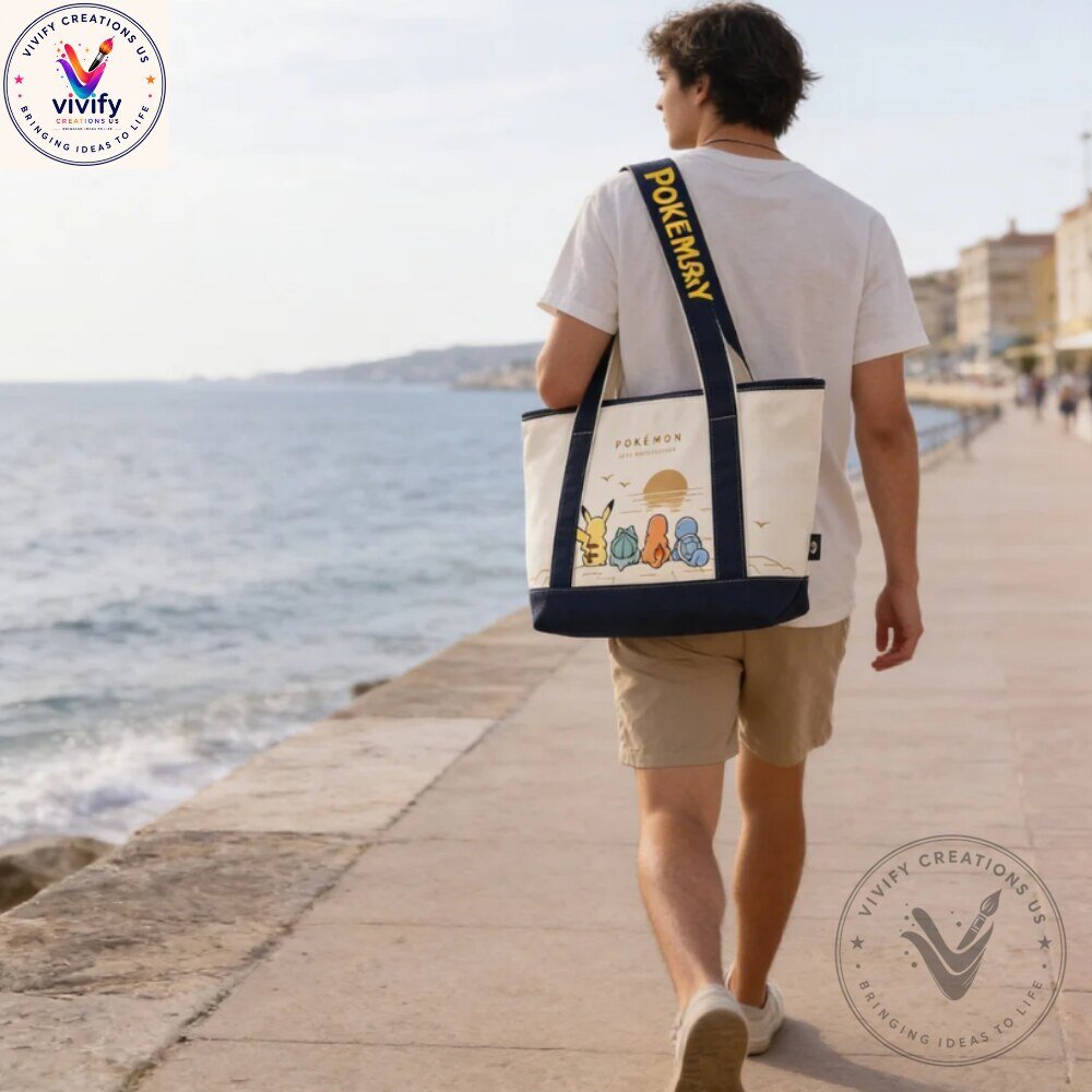 3COINS Pokemon 30th Anniversary Boat Tote Bag 5 3COINS Pokemon 30th Anniversary Boat Tote Bag