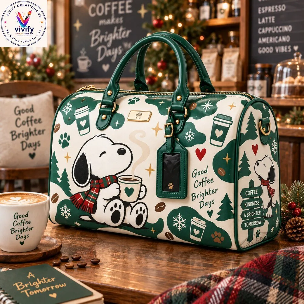 Peanuts Snoopy x Starbucks Holiday Travel Duffel Bag