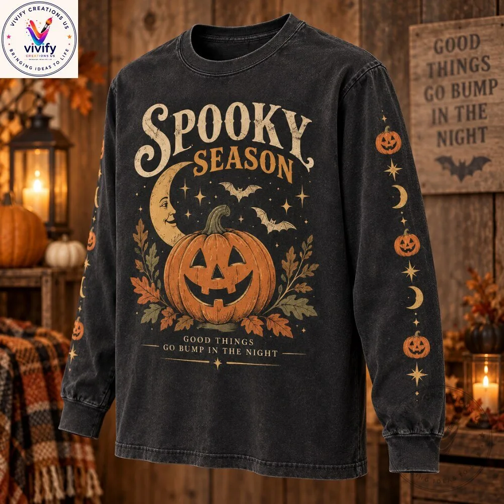 Halloween Jack O Lantern Vintage Washed Sweatshirt 8 Halloween Jack O Lantern Vintage Washed Sweatshirt