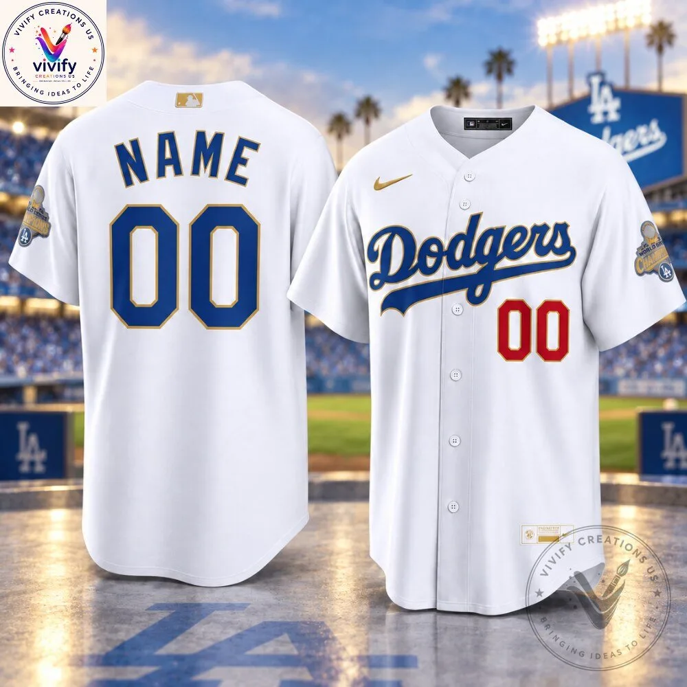 LA Dodgers 2026 Gold Football Jersey