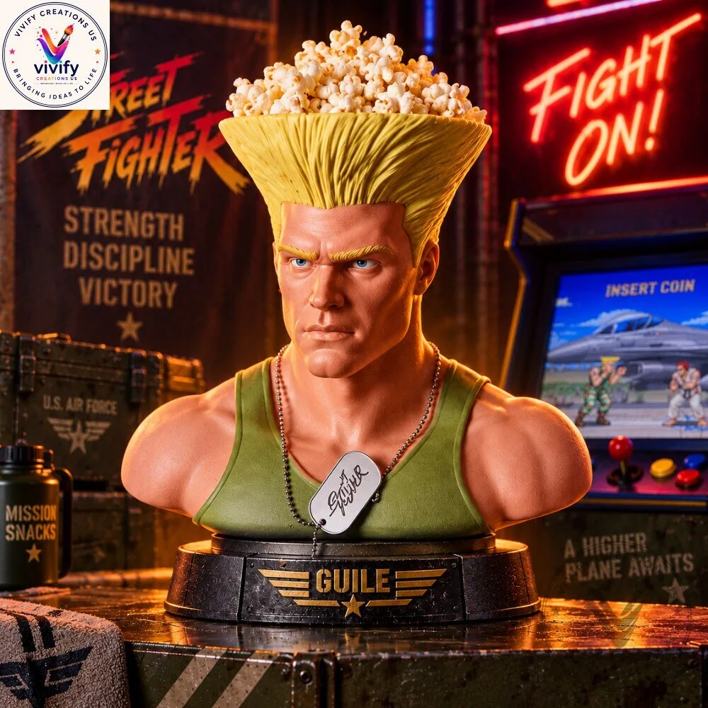AMC Street Fighter Guile Figure Popcorn Bucket