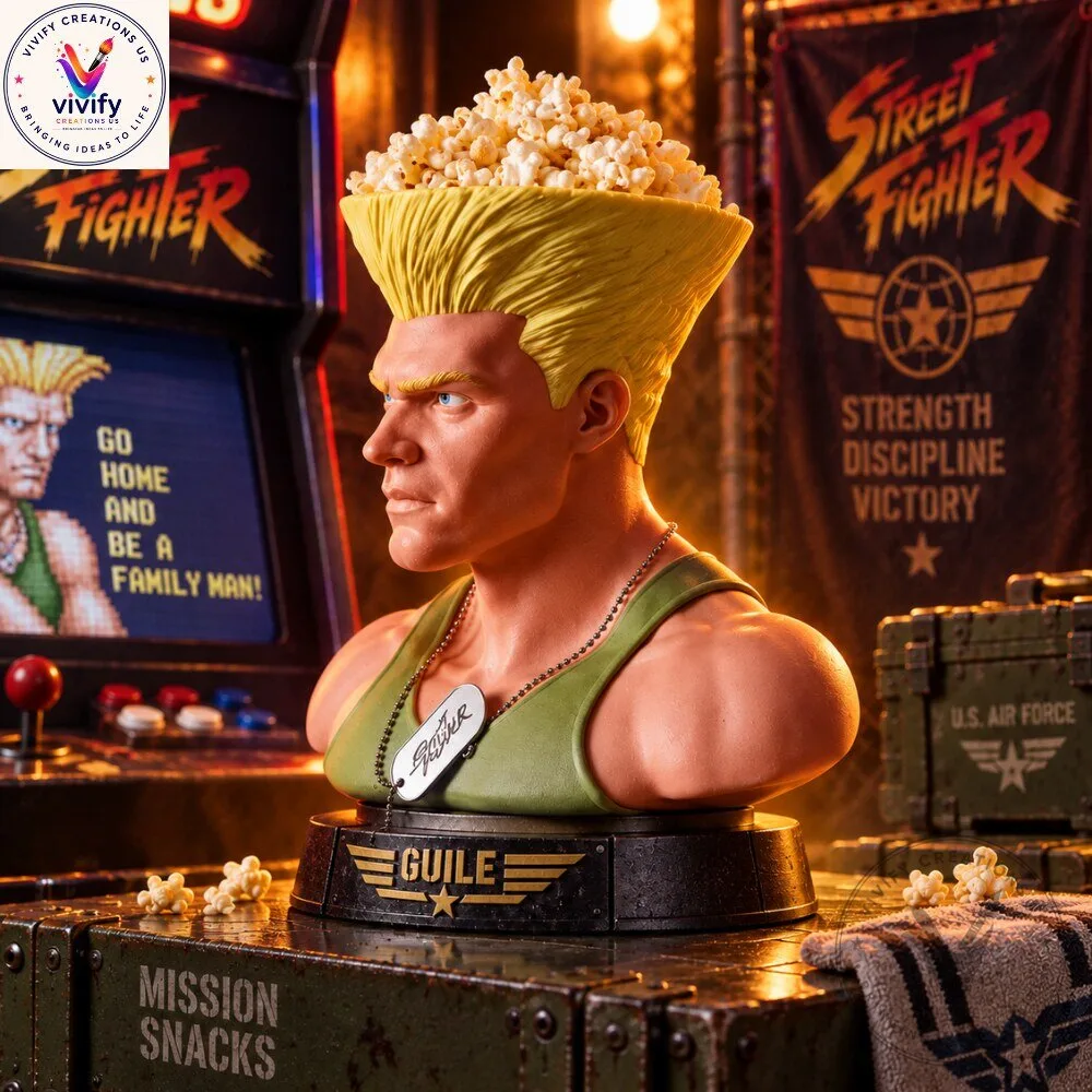 AMC Street Fighter Guile Figure Popcorn Bucket 4 AMC Street Fighter Guile Figure Popcorn Bucket