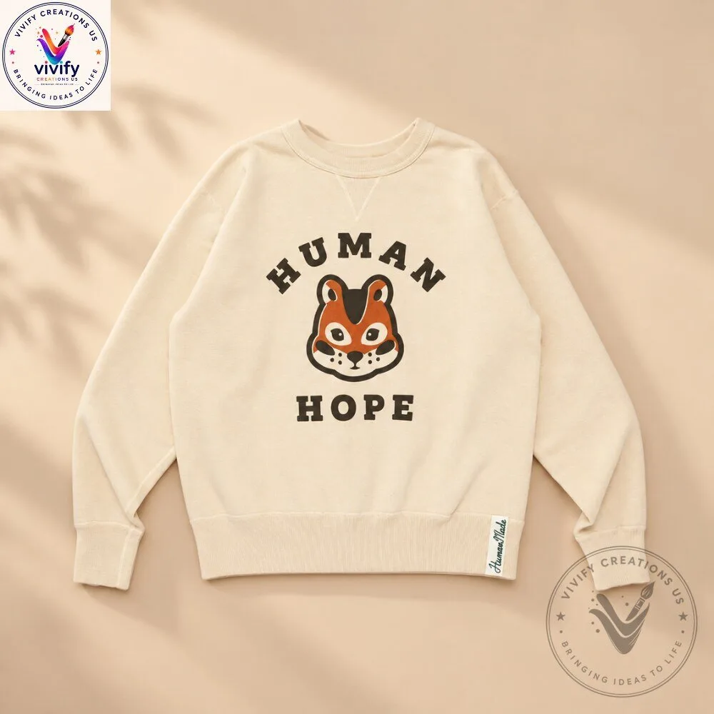 BTS J-Hope x Human Made Hope Cream Sweatshirt 5 BTS J-Hope x Human Made Hope Cream Sweatshirt