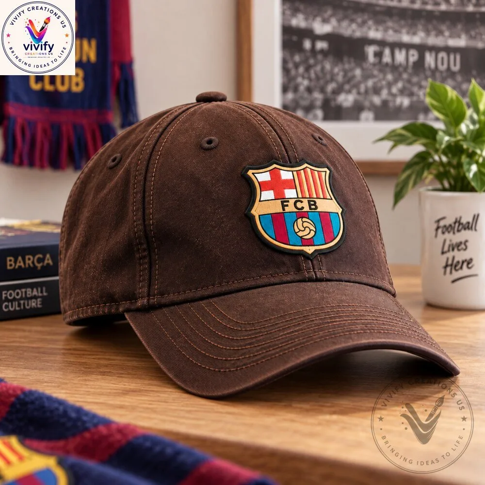 FC Barcelona x Cactus Jack Brown Washed Dad Hat Cap