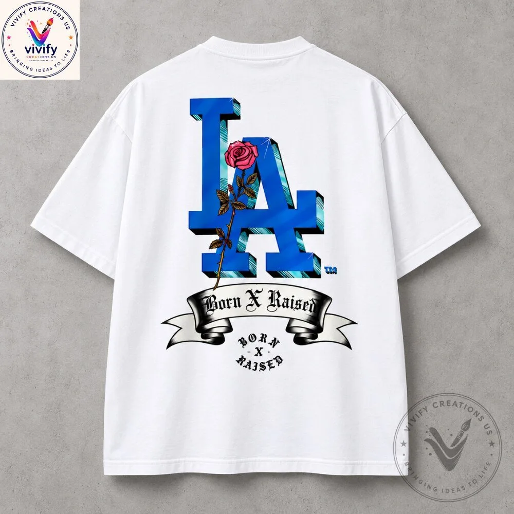 Born x Raised x Los Angeles Dodgers Forever Blue T-Shirt 4 Born x Raised x Los Angeles Dodgers Forever Blue T-Shirt