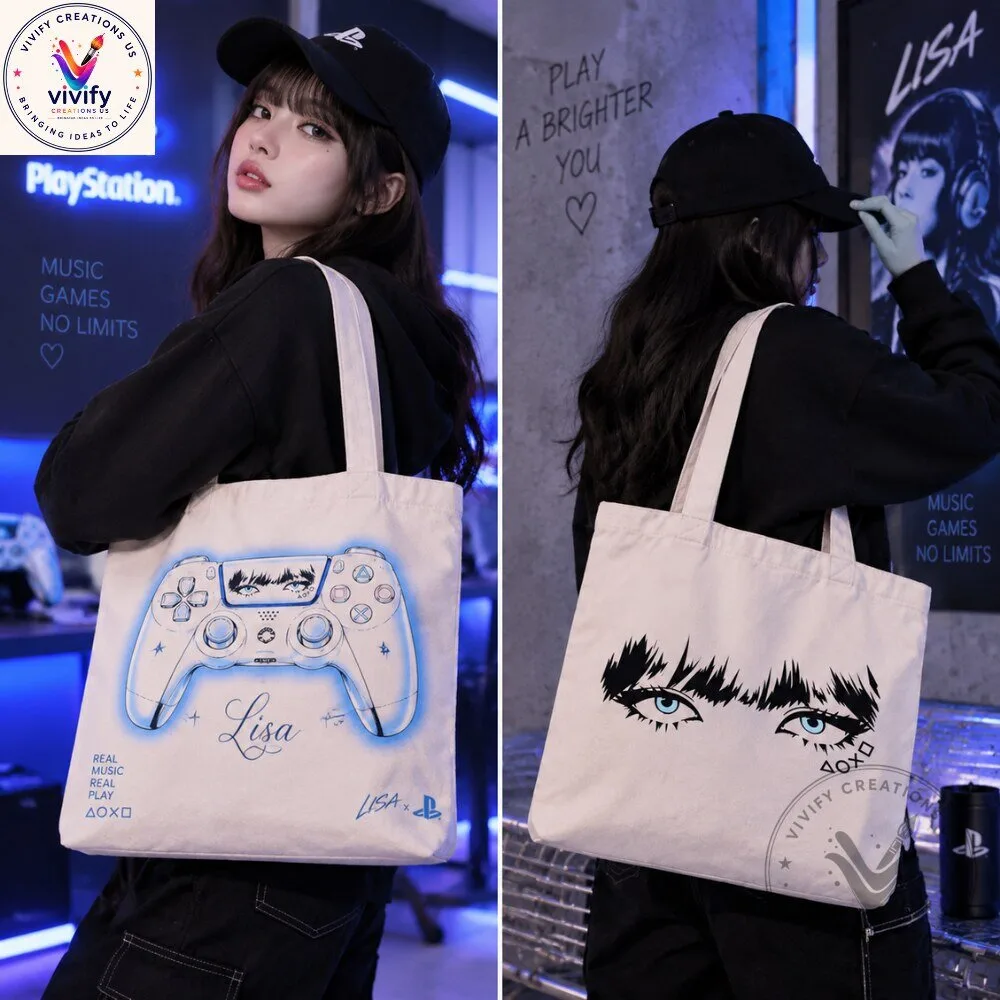 LISA x PlayStation Canvas Tote Bag 2026 4 LISA x PlayStation Hoodie – Unisex Gaming Streetwear Sweatshirt