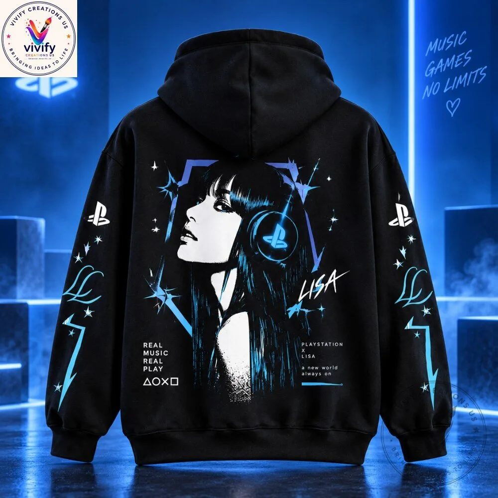 LISA x PlayStation Hoodie - Unisex Gaming Streetwear Sweatshirt 4 LISA x PlayStation Hoodie – Unisex Gaming Streetwear Sweatshirt