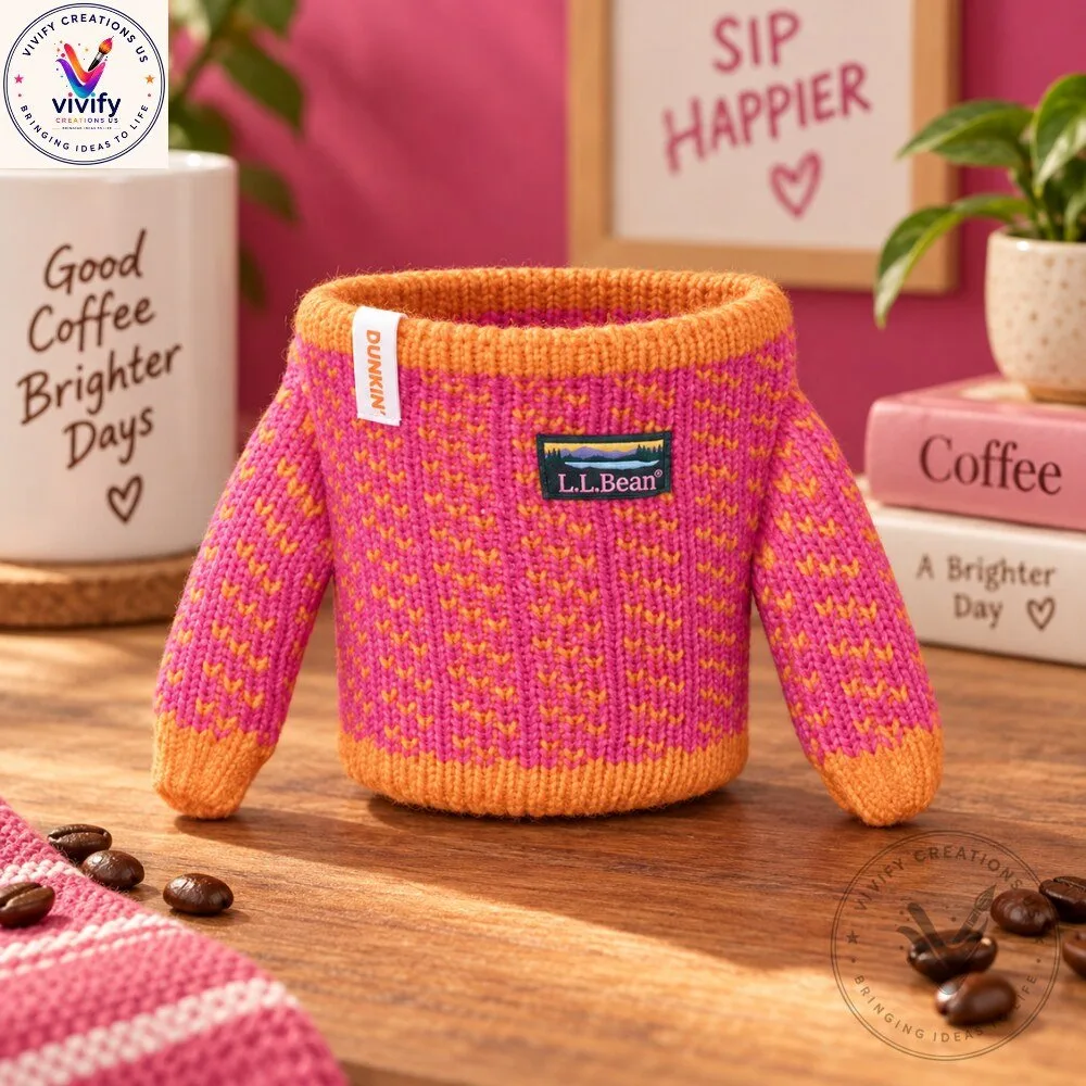 Dunkin x L.L.Bean Birdseye Mini Sweater Cup Sleeve 4 Dunkin x L.L.Bean Birdseye Mini Sweater Cup Sleeve
