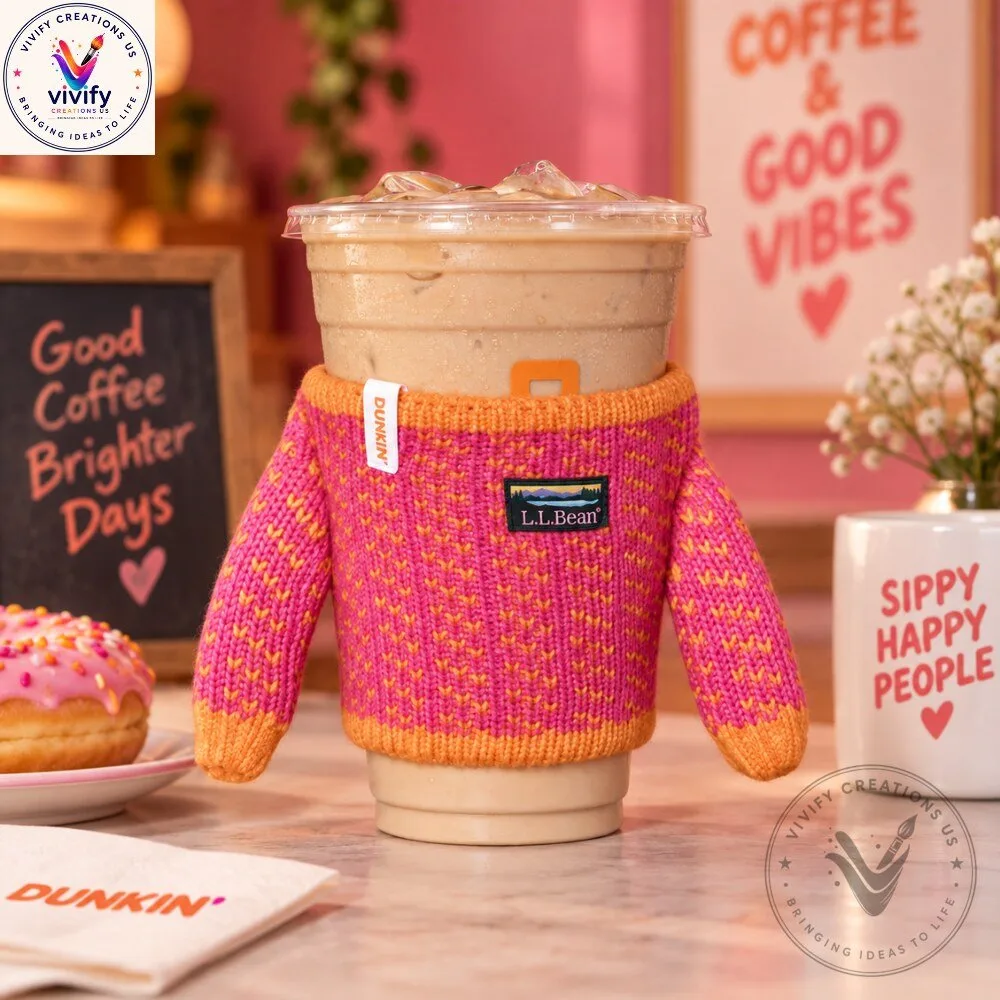 Dunkin x L.L.Bean Birdseye Mini Sweater Cup Sleeve 5 Dunkin x L.L.Bean Birdseye Mini Sweater Cup Sleeve