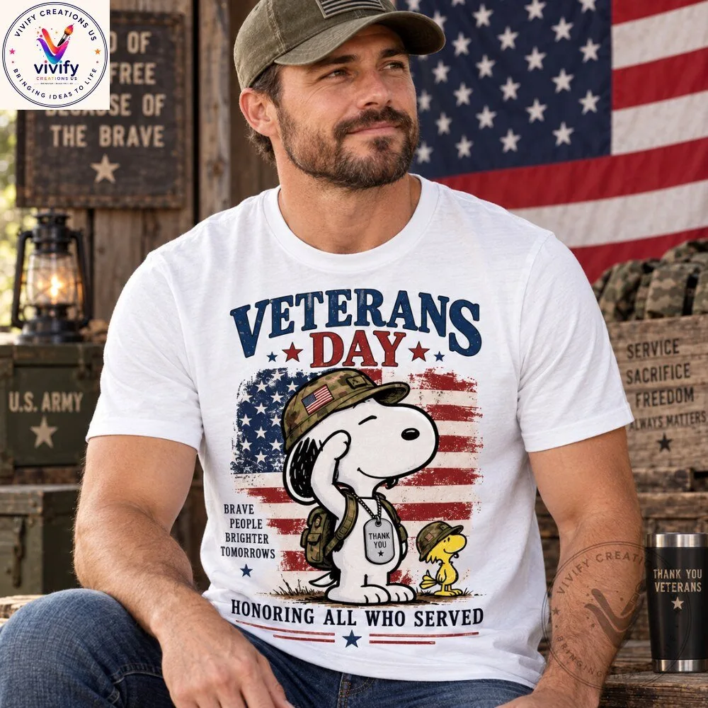 Snoopy Veterans Day T-Shirt 2026 - Honoring All Who Served