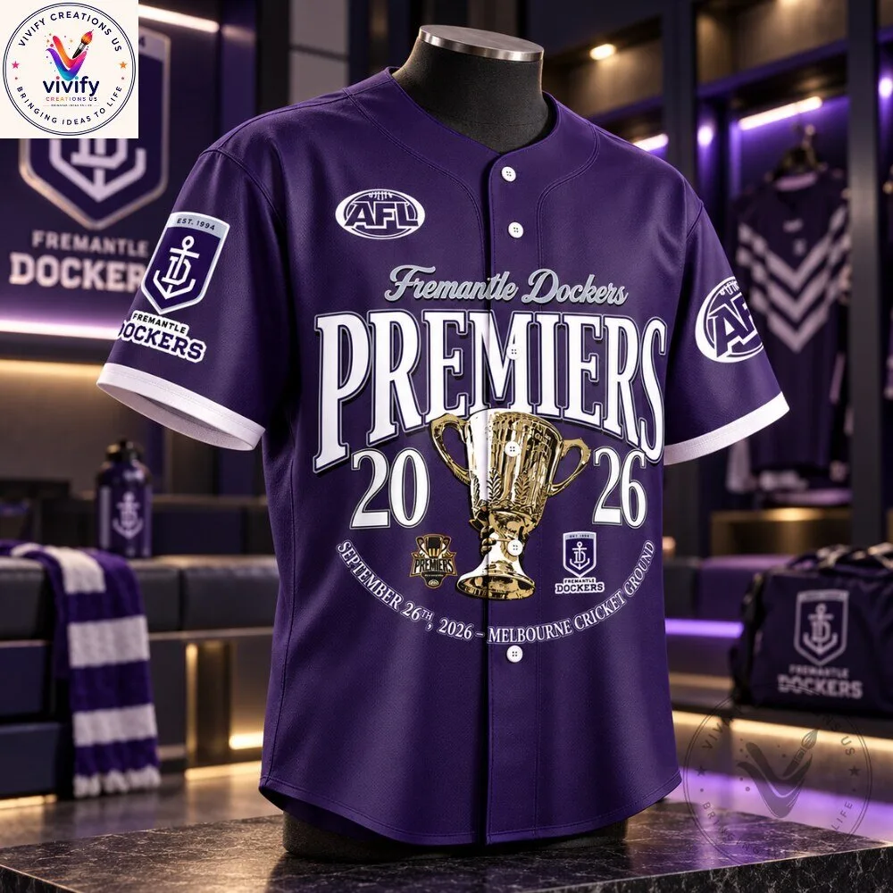 Fremantle Dockers 2026 Premiers Jersey - AFL Championship Limited Edition Baseball Shirt
