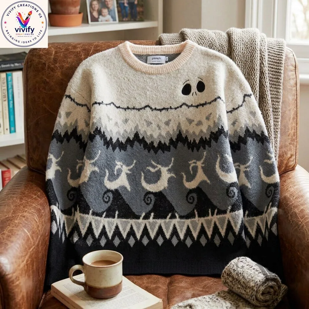 The Nightmare Before Christmas x Graniph Nordic Jack Jacquard Sweatshirt 4 The Nightmare Before Christmas x Graniph Nordic Jack Jacquard Sweatshirt