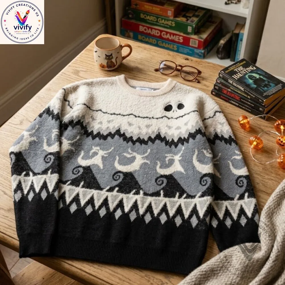 The Nightmare Before Christmas x Graniph Nordic Jack Jacquard Sweatshirt 5 The Nightmare Before Christmas x Graniph Nordic Jack Jacquard Sweatshirt