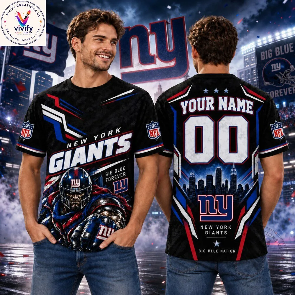 New York Giants Mascot Skyline Football Jersey Shirt