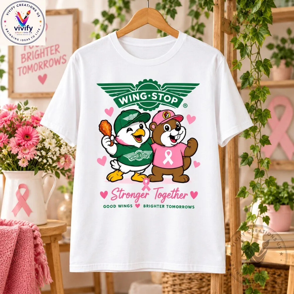 Wingstop Buc-ee's Breast Cancer Awareness T-Shirt