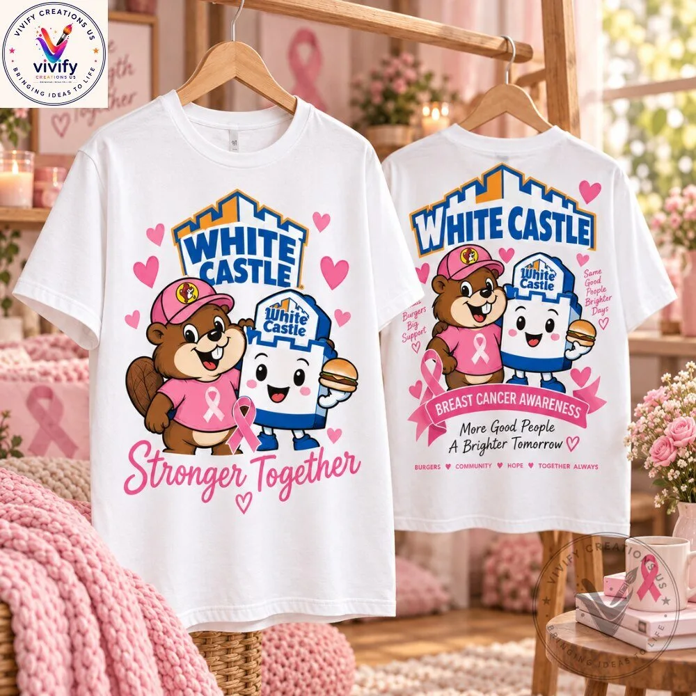 White Castle Buc-ee's Breast Cancer Awareness T-Shirt